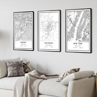 
              Tahlequah, Oklahoma Modern Map Print
            