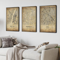 
              Runnemede, New Jersey Vintage Style Map Print 
            