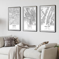 
              Utrecht, Netherlands Modern Style Map Print 
            