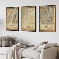 
              Bethel, Connecticut Vintage Style Map Print
            