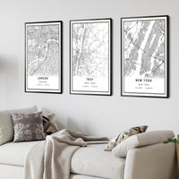 
              Troy, New York Modern Map Print 
            