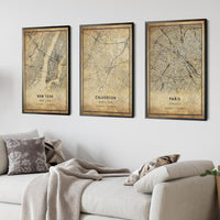 
              Calverton, Maryland Vintage Style Map Print 
            