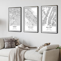 
              Palo Alto, California Modern Map Print 
            