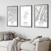 
              El Dificil, Magdalena Modern Style Map Print
            