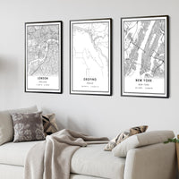 Orofino, Idaho Modern Map Print 