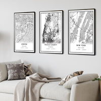 
              Pasco County, Florida Modern Map Print
            
