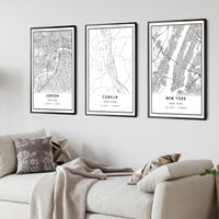
              Conklin, New York Modern Map Print 
            