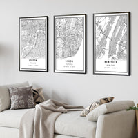 
              Lisbon, Portugal Modern Style Map Print 
            