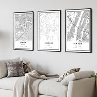 Bellbrook, Ohio Modern Map Print 