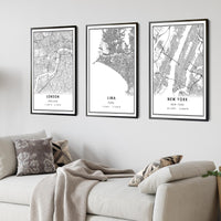 
              Lima, Peru Modern Style Map Print 
            