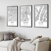 
              Providence, Rhode Island Modern Map Print 
            