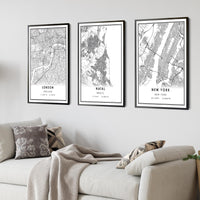
              Natal, Brazil Modern Style Map Print 
            