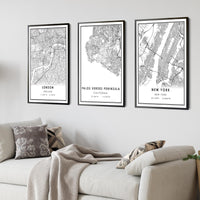 
              Palos Verdes Peninsula Modern Map Print 
            