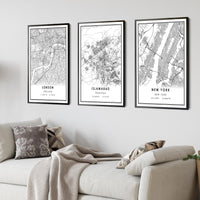 
              Islamabad, Pakistan Modern Style Map Print 
            