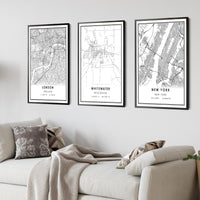 Whitewater, Wisconsin Modern Map Print 