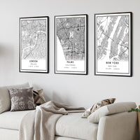 Palms, California Modern Map Print 