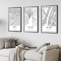 New Haven, Connecticut Modern Map Print 