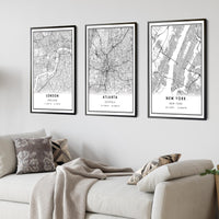 
              Atlanta, Georgia Modern Map Print 
            