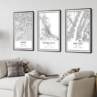 
              Palermo Sicily, Italy Modern Style Map Print 
            