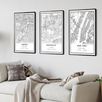 
              Naperville, Illinois Modern Map Print
            