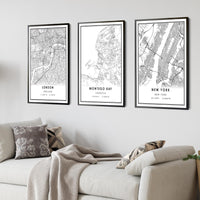 
              Montego Bay, Jamaica Modern Style Map Print 
            