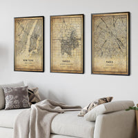 
              Fargo, North Dakota Vintage Style Map Print 
            