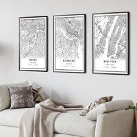 
              Richmond, Virginia Modern Map Print
            