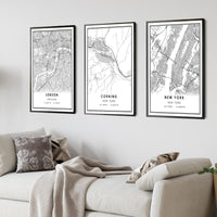 
              Corning, New York Modern Map Print 
            