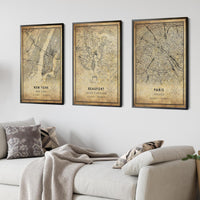 
              Beaufort, South Carolina Vintage Style Map Print 
            