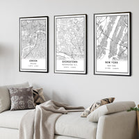 Georgetown, Washington DC Modern Map Print 