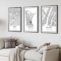 
              Minnesota, United States Modern Style Map Print
            
