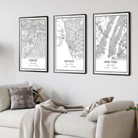 Buffalo, New York Modern Map Print 