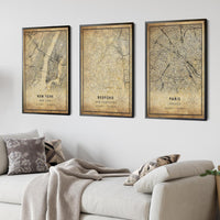 
              Bedford, New Hampshire Vintage Style Map Print 
            