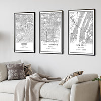 
              Fort Lauderdale, Florida Modern Map Print 
            