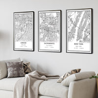 
              Sacramento, California Modern Map Print
            