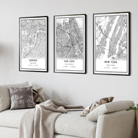 
              San Jose, California Modern Map Print 
            