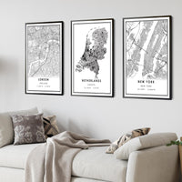 
              Netherlands, Europe Modern Style Map Print
            