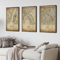 
              Bonn, Germany Vintage Style Map Print 
            