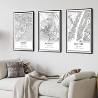 
              Nashville, Tennessee Modern Map Print
            