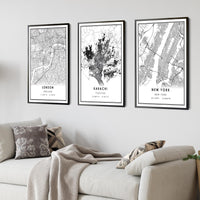 
              Karachi, Pakistan Modern Style Map Print
            