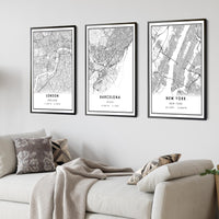 
              Barcelona, Spain Modern Style Map Print
            