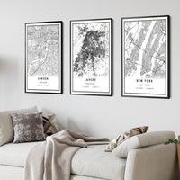
              Lahore, Pakistan Modern Style Map Print 
            