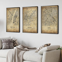 Belfast, Northern Ireland Vintage Style Map Print 