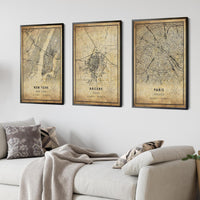 
              Abilene, Texas Vintage Style Map Print 
            