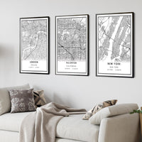 
              Fullerton, California Modern Map Print 
            