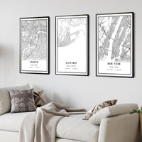 
              Cape May, New Jersey Modern Map Print 
            