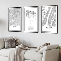 
              Venezuela, South America Modern Style Map Print 
            