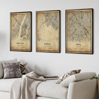 
              Newark, California Vintage Style Map Print 
            