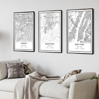 
              Brantford, Ontario Modern Style Map Print 
            