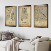 
              Alabama, USA Vintage Style Map Print 
            